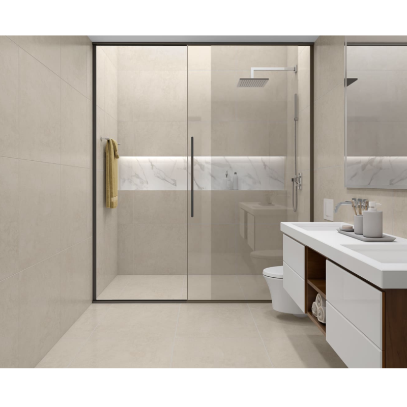 Piso Retificado Acetinado 60x60cm House Color Bege Formigres